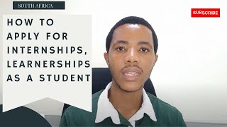 Applying for Internships Learnerships and Graduate programmes in South Africa [upl. by Leeland]