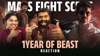 BEAST MASS FIGHT SCENE REACTION  Thalapathy Vijay [upl. by Bosch]