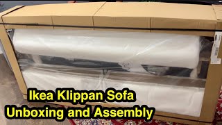 Ikea klippan Sofa unboxing and Assembly  Canada Vlogs [upl. by Goodrich]