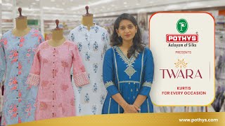 Twaras Latest Kurti Collection From Pothys Office wear  Festive Wear  Starting from Rs 499 [upl. by Anahc29]