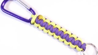 How to Make a Key Chain Lanyard from Paracord  Cobra Weave  BoredParacord [upl. by Rauscher]