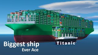 The biggest ship in the world  Ever Ace Cargo Ship  A 3D Animation  Learn from the base [upl. by Codding297]