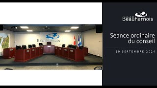 Ville de Beauharnois  Séance ordinaire du 10 septembre 2024 [upl. by Ojaras410]