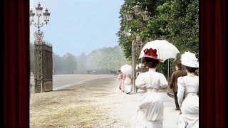 A Walk in a Paris Park  c1900 Footage Restored to Life V20 [upl. by Ayocat]