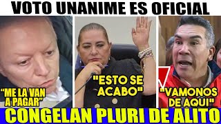 DIPUTADOS MADRUGAN VOTO UNANIME CONGELAN PLURI DE ALITO ¡NO SERÁ SENADOR SE VA A JUICIO CON PIÑA [upl. by Eitten612]