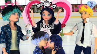 Marinette Kisses Luka Date Adrien Kiss Dolls Skating Concert Frozer Miraculous Season 2 Episode [upl. by Aloke]