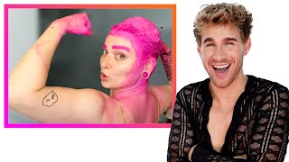 Hairdresser Reacts to People Dying Their Hair Bright Pink [upl. by Ettenoj]