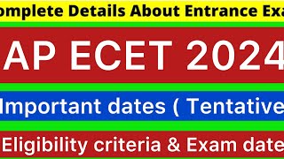 AP ECET 2024 LATEST IMPORTANT DATES  ECET 2024 FULL DETAILS [upl. by Leifeste]