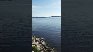 Pedestrian walkway and harbour at Ljungskile in the west of Sweden [upl. by Liag147]