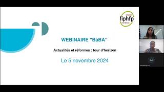 AuvergneRhôneAlpes  Replay du webinaire Actualités et Réformes du 5 novembre 2024 [upl. by Lunna]