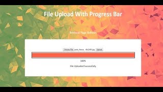 php ajax file upload with progress bar upload file using ajax file upload plugin [upl. by Besse]