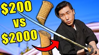 200 Katana VS 2000 Katana  CUTTING CHALLENGE [upl. by Yelyr]