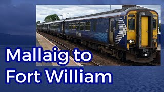 Mallaig to Fort William  FULL JOURNEY  ScotRail 156 Super Sprinter West Highland Line [upl. by Atinaujnas628]