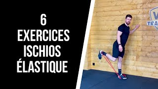 🔥6 EXERCICES POUR LES ISCHIOS AVEC UN ELASTIQUE  Muscler l’arrière de la cuisse a la maison 🔥 [upl. by Ewnihc713]