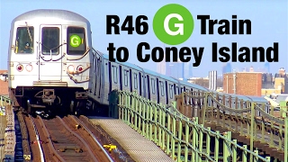 ⁴ᴷ R46 G Trains to Coney Island Action [upl. by Alisan557]