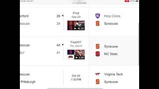 Syracuse football rest of the schedule [upl. by Weldon]