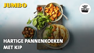 Wat eten we Hartige pannenkoek met kip [upl. by Packton]