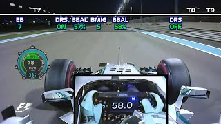 Rosberg changes settings 17 times in his Abu Dhabi pole lap [upl. by Xirdnek440]