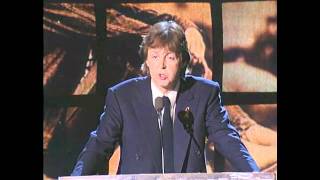 Paul McCartney Inducts John Lennon into the Rock amp Roll Hall of Fame  1994 Induction [upl. by Britteny]