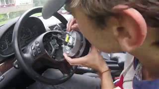 BMW E46 330i Msport Steering wheel shifter AND trim SWAP [upl. by Platon]