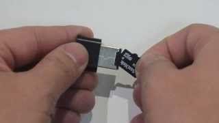 Black Aluminum MicroSD USB Card Reader Product Review [upl. by Neerod]