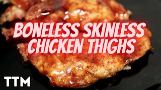 How to cook Boneless Skinless Chicken Thighs in the Air Fryer Oven [upl. by Yenffit48]