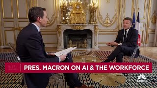 CNBC exclusive French President Emmanuel Macron on AI geopolitics and the economy [upl. by Buine]