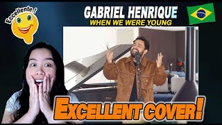 Gabriel Henrique  When We Were Young Cover  MJ REACTION [upl. by Ettedanreb944]