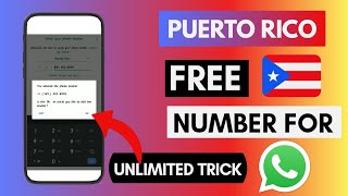 How to Get Puerto Rico Virtual Number  Create WhatsApp Account 2022 [upl. by Ennagem]