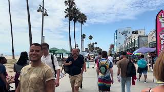 Venice beach to Santa Monica Pier walking tour [upl. by Held235]