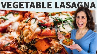 Vegetable Lasagna  How to Make the BEST Vegetarian Lasagna [upl. by Essa]