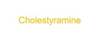 USMLE WMedical Video Lectures Pharmacology about Cholestyramine by UsmleTeam [upl. by Adnolaj642]