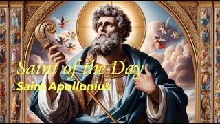 Saint of the Day St Apollonius the Apologist  April 18 2024 [upl. by Idou900]