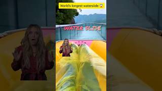 Worlds longest water slide 🤯😍 water waterslide factshorts shorts [upl. by Eidod]