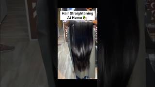 Hair straightening at home to use home remedy hair longhair shorts viralvideo trending [upl. by Sitruc491]