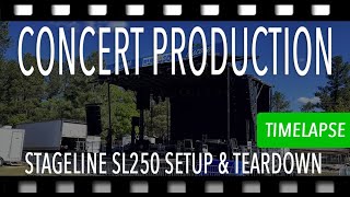 Stageline SL250 mobile stage timelapse setup and teardown JampS Pro Sound New Mexico May 2023 [upl. by Nhaj247]