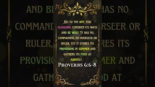 Consinder the Ants Proverbs 668 bible verse Proverbs Wisdom Ants Sluggard [upl. by Langbehn197]