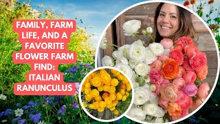 Heather Cain Family Life Italian Ranunculus and Petal Pink Flower Farm [upl. by Adamson]