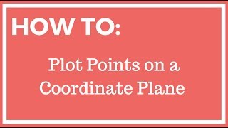 Plotting Points on a Coordinate Plane [upl. by Landon]