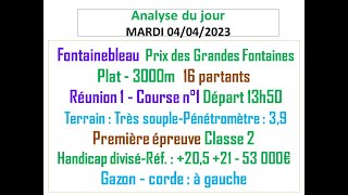 PRONOSTICS PMU QUINTE Mardi 04042023 CONSEILS ET SUGGESTOINS DE JEU [upl. by Yddub]