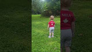 Baby Milas Adorable Bunny Chase Adventure baby cutebaby [upl. by Holms]