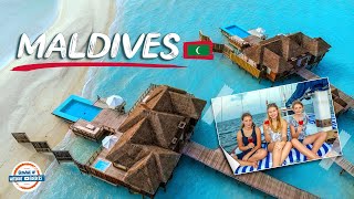 MALDIVES Most Luxurious Resort 🇲🇻 Overwater Bungalow Maldives Travel Guide 197 Countries 3 Kids [upl. by Ahsenwahs271]