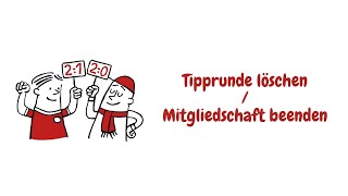 Kicktipp  Tippspiel löschen  Mitgliedschaft beenden  Video 2 [upl. by Sik]