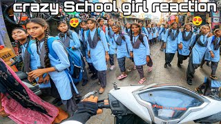 crazy school girl reaction 🔥ll Honda Grazia modified ll Activa 😎ll [upl. by Bonnibelle]