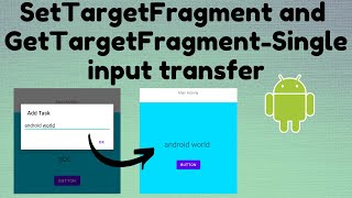 Single input data transfer from Dialogfragment to FragmentsetTargetFragment and getTargetFragment [upl. by Hara]