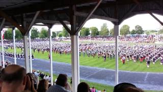 Glengarry Highland Games 2013  Massed Bands play Amazing Grace [upl. by Hainahpez252]