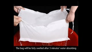 Alternative to flood sandbag – Sandless water filled inflatable sandbag [upl. by Bale]