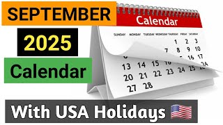 September 2025 Calendar US 🇺🇸  Sep 2025 Calendar [upl. by Ttihw862]