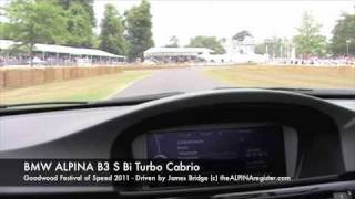 BMW ALPINA B3 S Bi Turbo Hill Climb at Goodwood FOS 2010 [upl. by Monsour379]