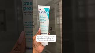 Cerave Acne Foaming Cream Cleanser for Acne prone skin acneproneskin cerave benzoylperoxide [upl. by Federico]